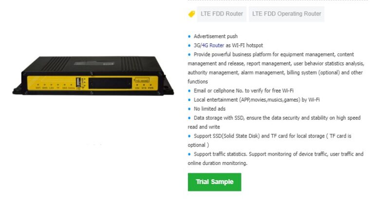 LTE FDD WIFI Operating Router F3936 روتر برند four-faith