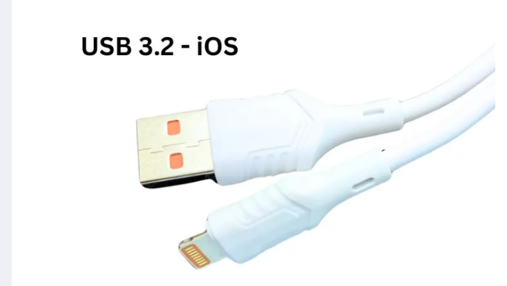 کابل شارژسریع مدل Q07i برند پاوارئال (PAVAREAL)(کابل شارژ سریع USB-A به lightning با روکش فلزی از آلیاژ روی و کابل ضخیم)