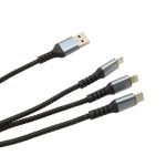 کابل شارژ کنفی 100W فست شارژ سه سر چراغدار