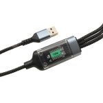 کابل شارژ کنفی 100W فست شارژ سه سر چراغدار