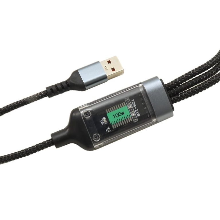 کابل شارژ کنفی 100W فست شارژ سه سر چراغدار