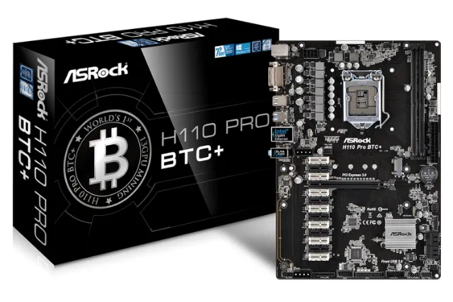 مادربرد ماینینگ ازراک مدل ASRock H110 Pro BTC+ (پشتیبانی از ۱۳ کارت گرافیک)