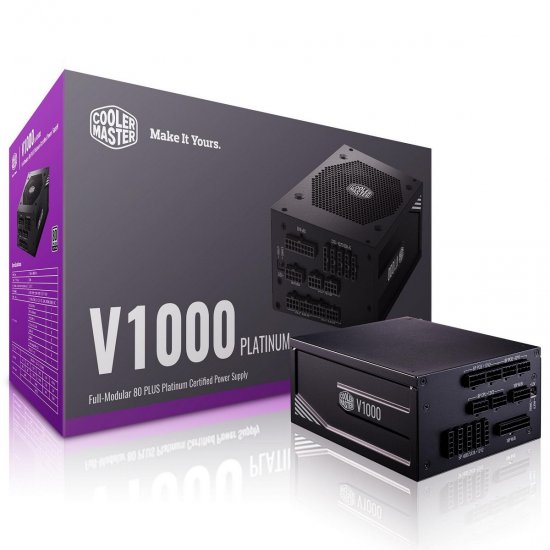 پاور منبع تغذیه کولر مستر Power COOLER MASTER V1000 PLATINUM استوک 1000 وات فول ماژولار