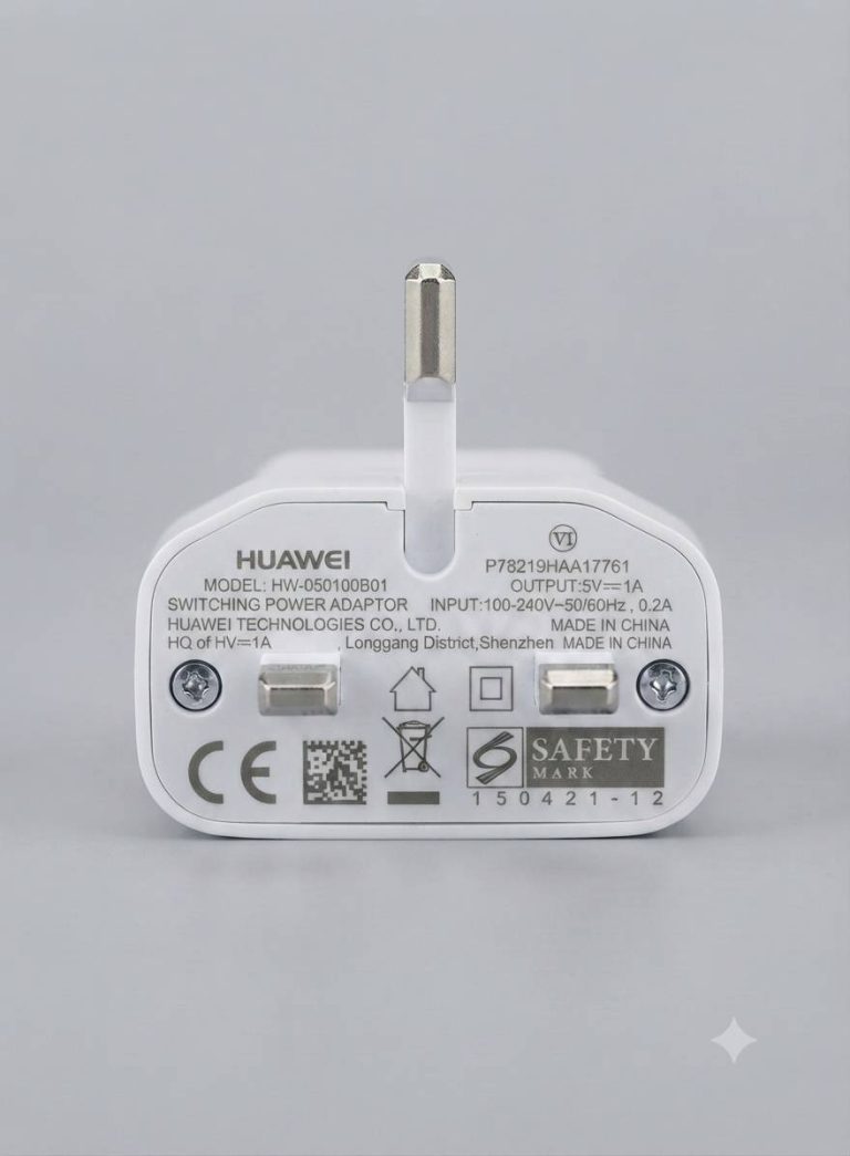 شارژر دیواری هوآوی (Huawei) مدل HW-050100B01 (سهپایه – استوک)