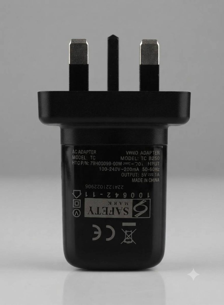 شارژر دیواری اچتیسی (HTC) مدل TC B250 (سهپایه – استوک)