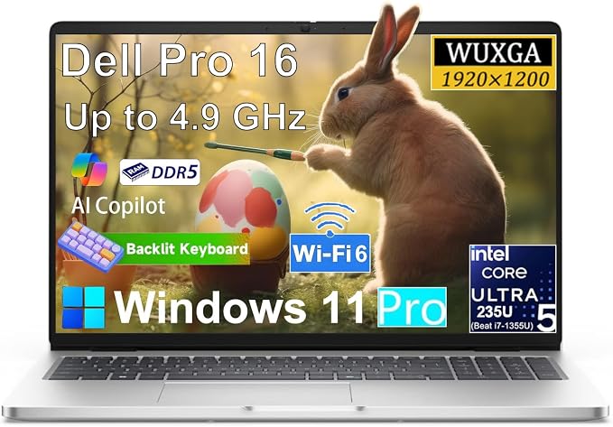 استوک dell Pro premium P1a ultra 5-236 v 16 GB 512 GB Intel ARC 14″ FHD+ Grey A++