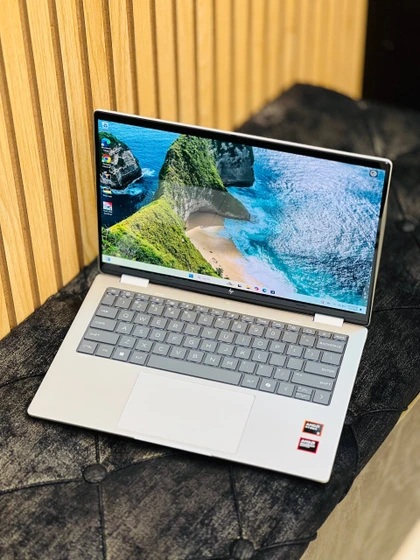 استوک hp envy 14 x360 R5 8640hs 16GB 512GB 512MB 14.1′ FHD touch x360 grey + silver open box