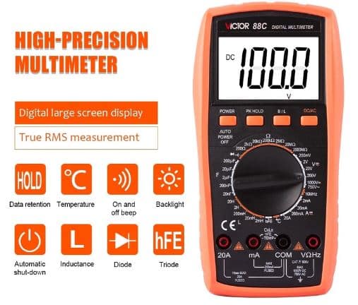مولتی متر ویکتور (VICTOR) 88C اورجینال استوک