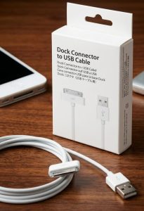  کابل تبدیل ۳۰ پین (Dock) به USB اپل (Apple Dock Connector to USB Cable)