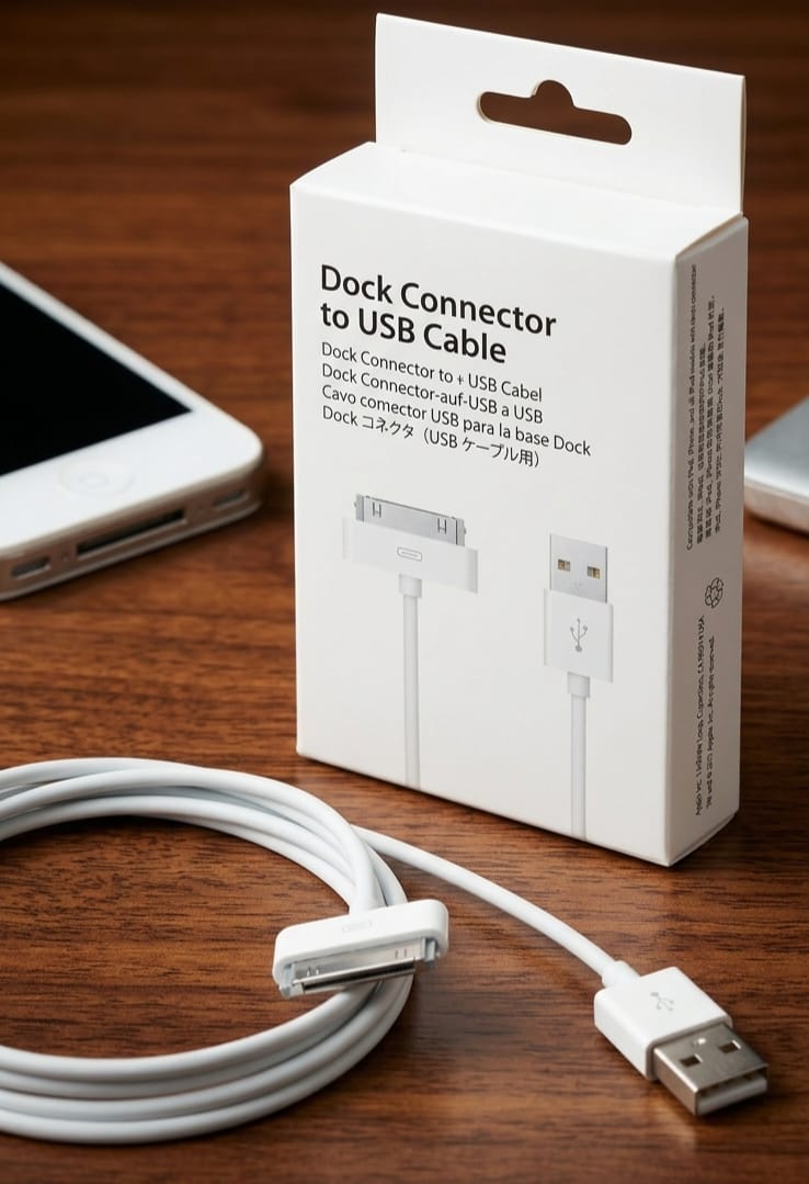 کابل تبدیل ۳۰ پین (Dock) به USB اپل (Apple Dock Connector to USB Cable)