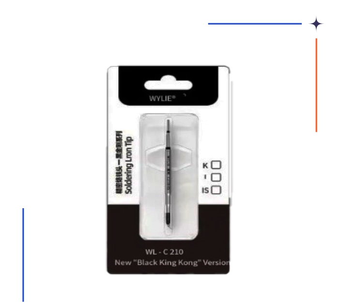 نوک هویه سر کج مشکی WYLIE WL-C210-IS